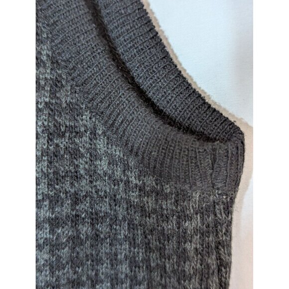 Murano Mens Houndstooth V-Neck Sweater Vest M 70% Acrylic 30% Wool Made In Italy - Picture 2 of 4